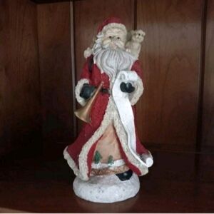 7" Painted Santa Claus Figurine Shelf Decor